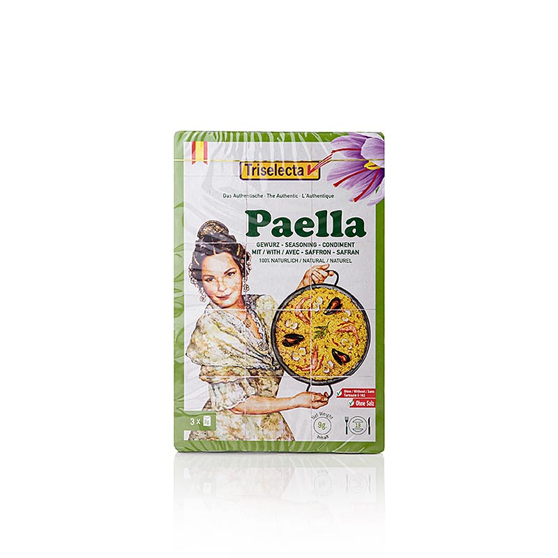 Paellakruiden, met echte saffraan, 3x3 g, 9 g
