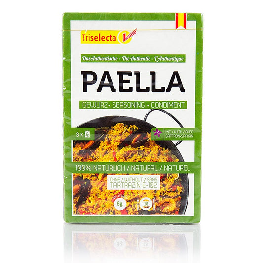 Paella kruiden met echte saffraan, in 3 verpakkingen van 3 gram, totaal 9 gram