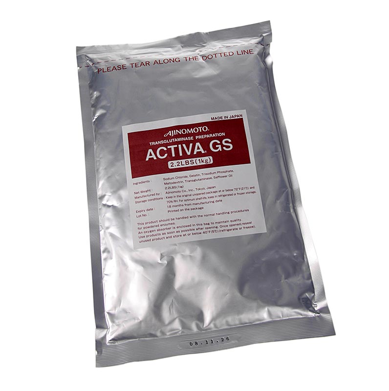 Activa Transglutaminase GS (SB), een enzym dat wordt gebruikt voor visproducten, 1 kg