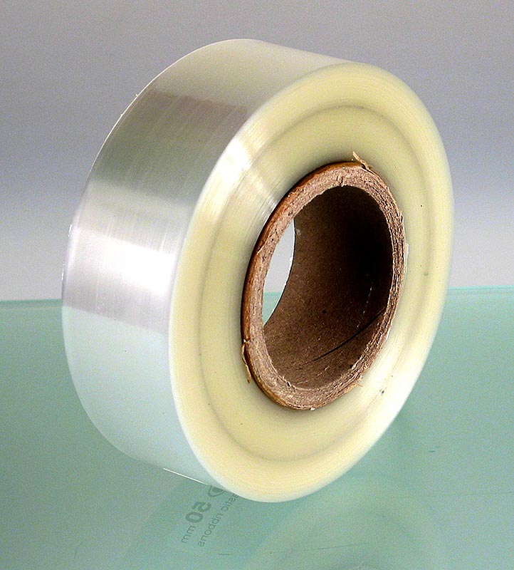 Taartrandfolie van 5 cm hoog op rol, 50µ dikte, 300 m lengte