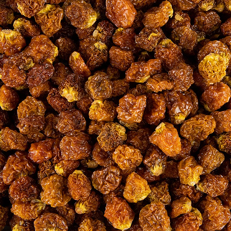 Gedroogde Kaapse kruisbessen/fysalis, verpakt in 1 kg zak, biologisch geteeld