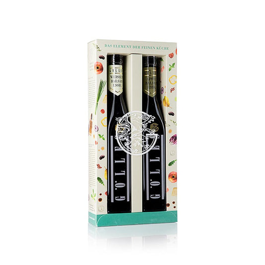 Gölles azijnset duo met balsamico-appelazijn en witte balsamicoazijn, 500 ml, 2 x 250 ml