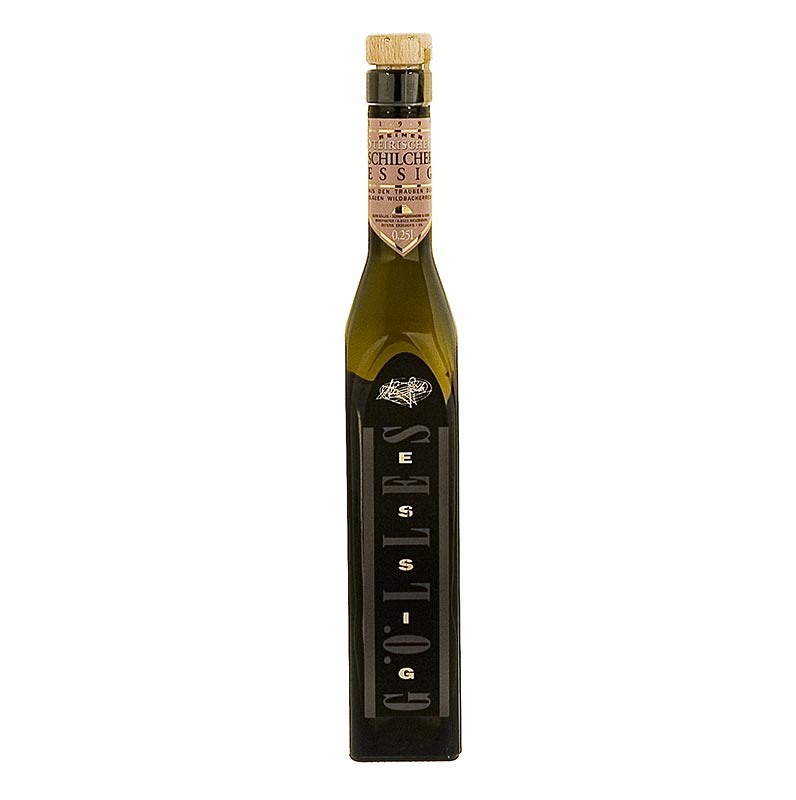 Gölles Schilcher rosé wijnazijn, met een zuurgehalte van 6%, in een fles van 250 ml, perfect voor het verrijken van salades en gerechten