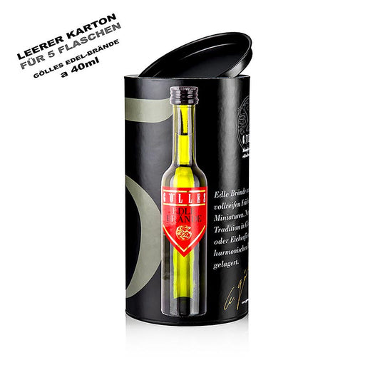 Geschenkdoos voor 5 miniatuurflesjes edele brandewijn - 5 x 40 ml, zonder inhoud, Gölles, 1 stuk