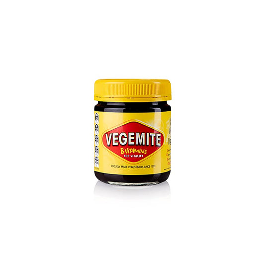 Vegemite - geconcentreerd gistextract en kruidenpasta als hartig broodbeleg in een verpakking van 220 g