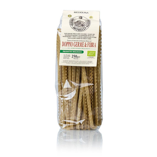 Biologische Pasta Morelli 1860 Ricciolina met tarwekiemen, 250 g verpakking