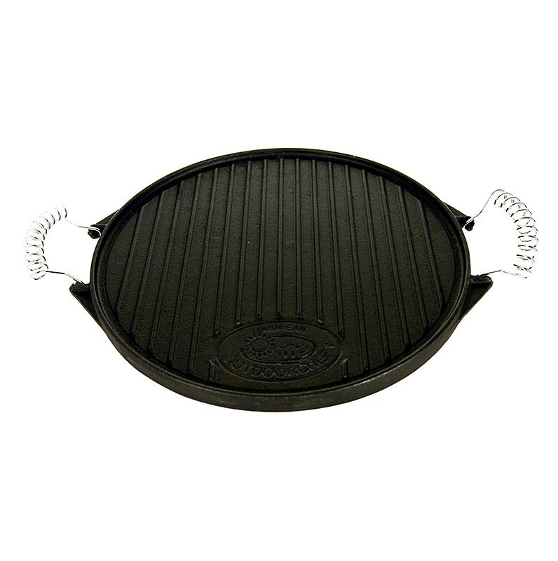 Outdoorchef-accessoires - gietijzeren plaat S, voor City 420, 2 handgrepen, ø 33 cm, 1 stuk