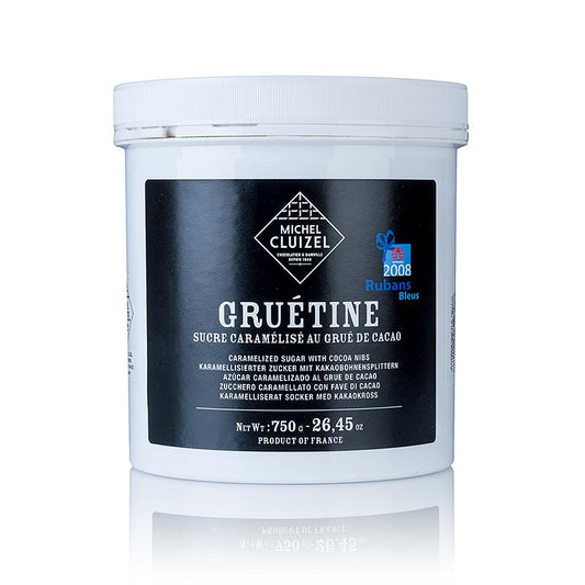 Gruetine - Gekarameliseerde cacaogruis, Michel Cluizel, 750 g - Een heerlijke mix van gekarameliseerde cacaokruimels van Michel Cluizel in een verpakking van 750 gram