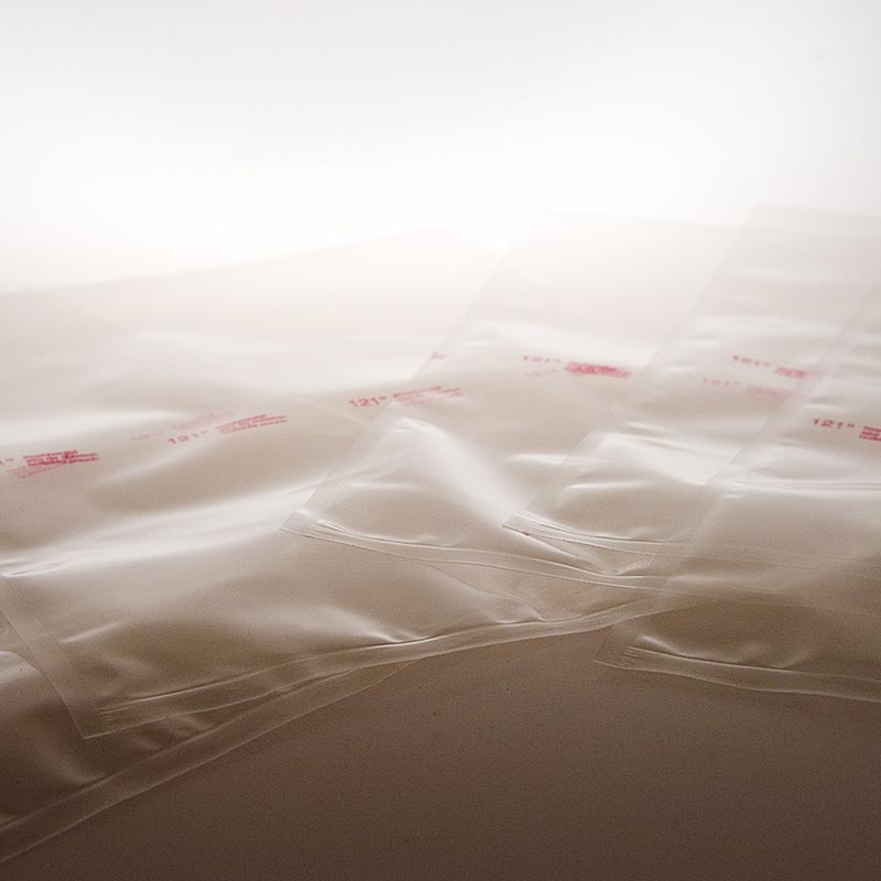 Vacuümzakken van 300 x 400mm, gladde textuur, geschikt voor sous-vide koken tot 121° C, inclusief 100 stuks