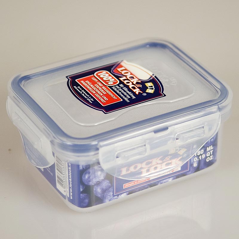 Frisheidsbox Lock &amp; Lock, 180 ml, rechthoekig, 1 st - Duurzame rechthoekige 180 ml Frisheidsbox van Lock & Lock
