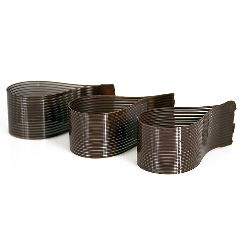 Dark chocolate teardrop-shaped mold with dimensions ø 50mm, 95mm, and 40mm high, weighing 255g, containing 36 pieces