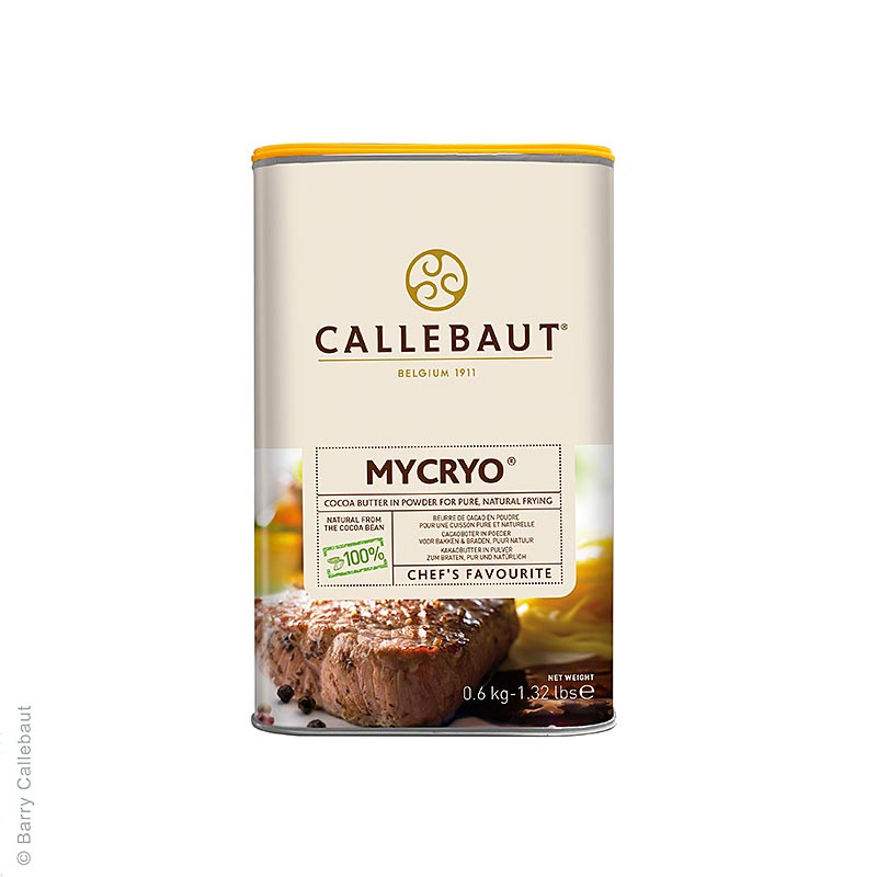 Mycryo - Cacaoboter, als vervanging voor gelatine, in poedervorm, Callebaut, 600 g