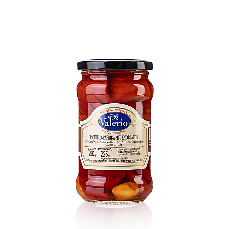 Pimientos del piquillo, gepelde paprika's met knoflook, 290 g
