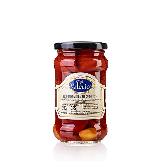 Pimientos del piquillo, gepelde paprika's met knoflook, 290 g