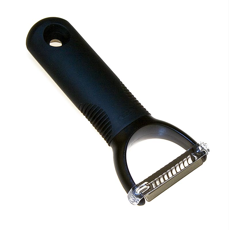 OXO - Julienne dunschiller met brede handgreep, 1 st - Ergonomische dunschiller van OXO met brede handgreep voor het snel en gemakkelijk snijden van groenten in julienne reepjes