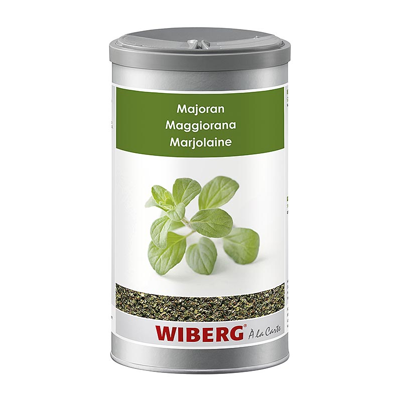 95 gram gedroogde Wiberg marjolein in een verpakking, ideaal voor koken en bakken