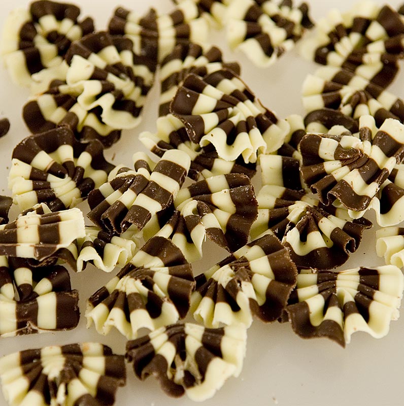 Chocolade decoratieve topper Forest Mini met witte en donkere chocolade, 33x26mm, 1 kg, ongeveer 500 stuks, perfect voor het decoreren van desserts en gebak