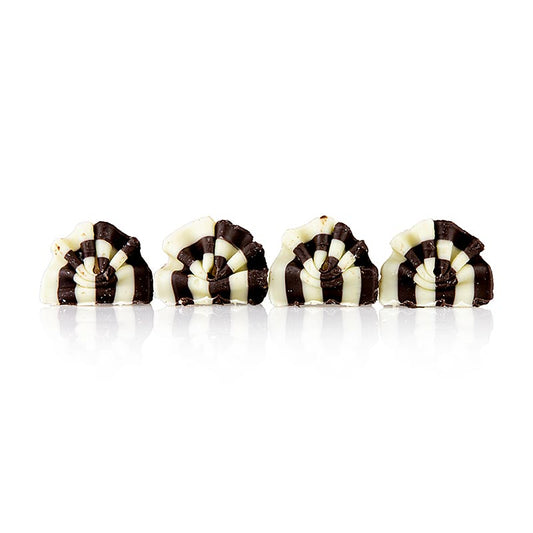 Decoratieve topping "Forest Mini" - chocoladevakjes, witte/pure chocolade, 33x26 mm, 1 kg, ca. 500 stuks