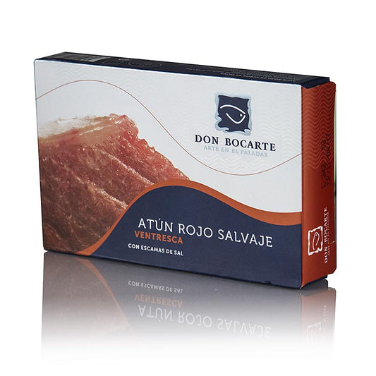 Ventresca - Blauwvintonijn buikvlees, Don Bocarte, Spanje, 215 g - premium tonijn buikvlees uit Spanje, 215 g