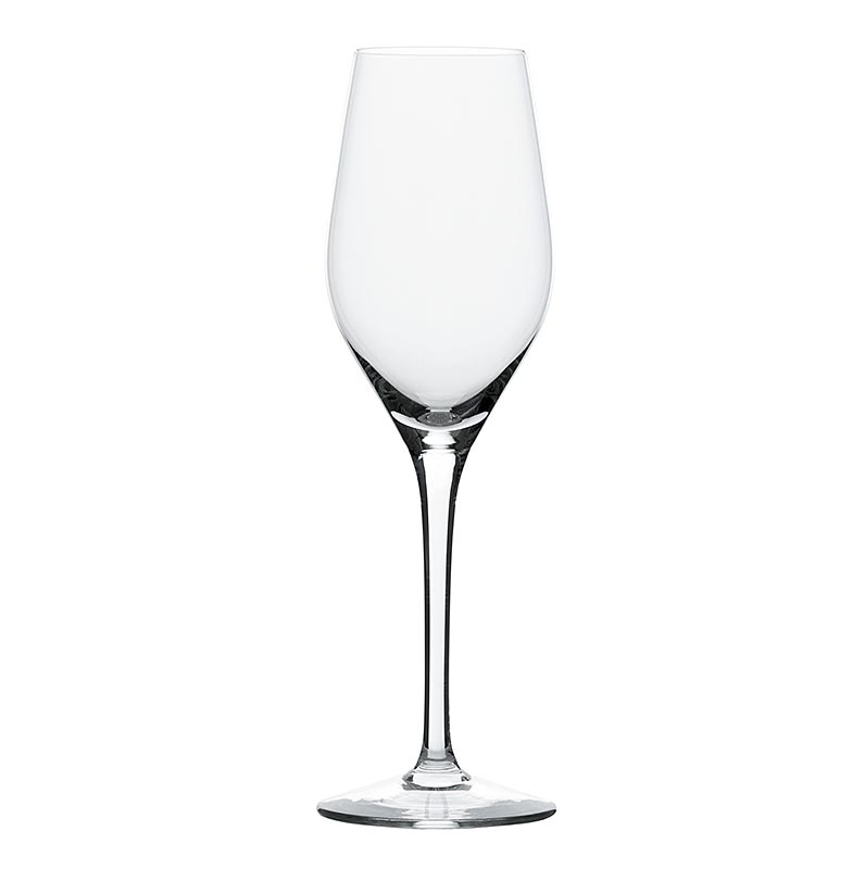 Zes Stölzle wijnglazen van hoge kwaliteit, speciaal ontworpen voor het serveren van champagne, genaamd Champagne Exquisit