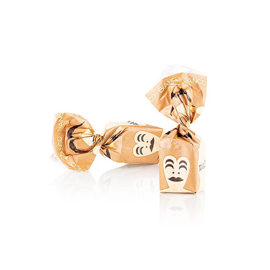 Truffelpralines - Dolce d´Alba, witte chocolade, ca. 14 g, wit, 1 kg