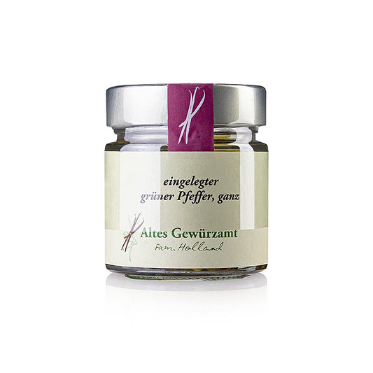Groene peper, in rode wijn- & kokosazijn, uit India, Altes Gewürzamt, 200 g