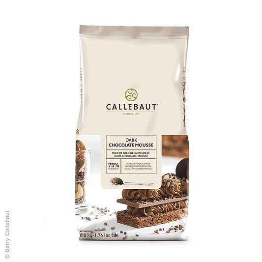 Mousse au Chocolat - poeder, donker, 800 g Een heerlijk romige en rijke chocolademousse mix in een handige verpakking van 800 gram