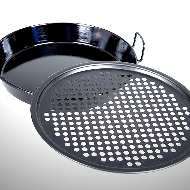 Outdoorchef-accessoires- Gourmet-set: universele pan & pizzaplaat, voor City Grill, 2-delig.