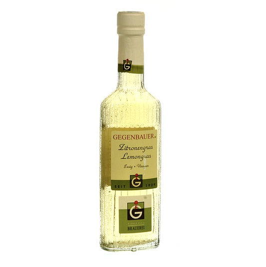 Fles van 250 ml fruitazijn citroengras met een zuurgraad van 5%