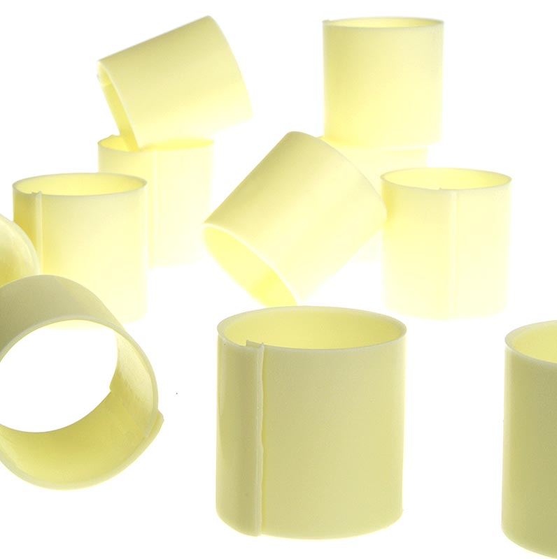 White cannelloni/cylinder chocolate mold without decoration, 35mm diameter, 35mm height, 250g, 35 pieces, ideal for creating delicious treats