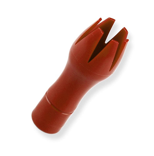 Opschroefbare garneertuit tulp van rood plastic, geschikt voor Gourmet Whip, 1 stuk