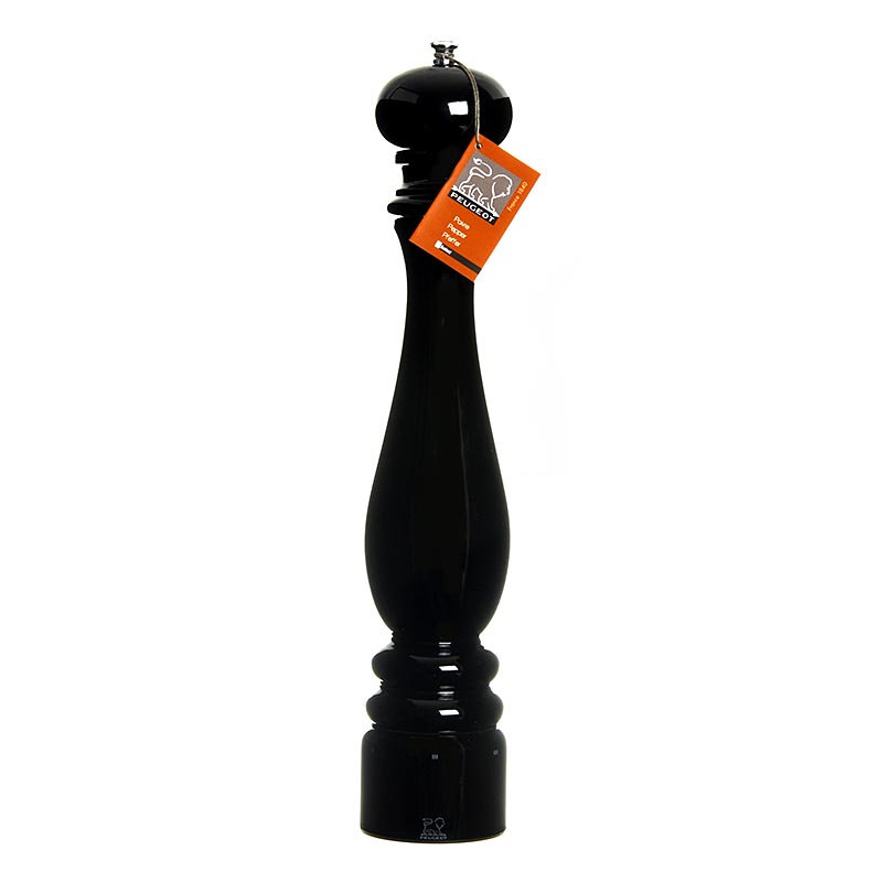 Peugeot pepermolen PARIS U'SELECT, 40cm hoog, verstelbaar, zwart beuken, 1 st - handmatige zwarte beukenhouten pepermolen met 40cm hoogte