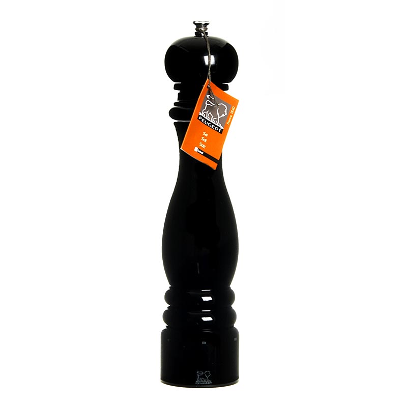Peugeot zoutmolen PARIS U'SELECT, 30cm hoog, verstelbaar, zwart beuken, 1 st - Zwarte houten zoutmolen van 30cm hoogte met verstelbare maalgraad