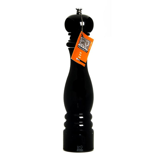 Peugeot zoutmolen PARIS U'SELECT, 30cm hoog, verstelbaar, zwart beuken, 1 st - Zwarte houten zoutmolen van 30cm hoogte met verstelbare maalgraad