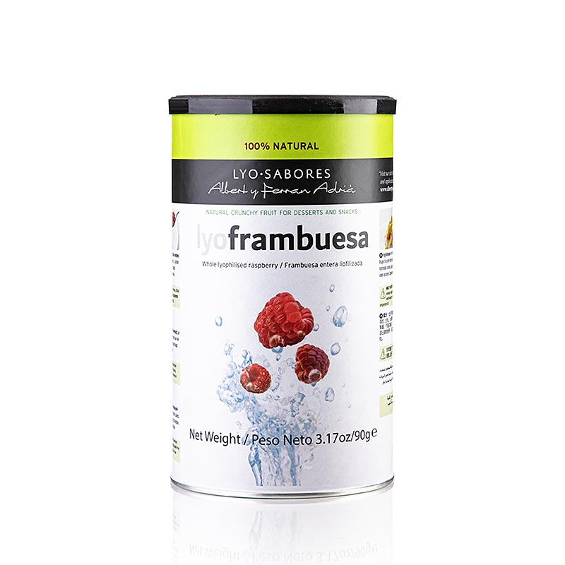 Lyo-Sabores, gevriesdroogde frambozen, heel, 90 g