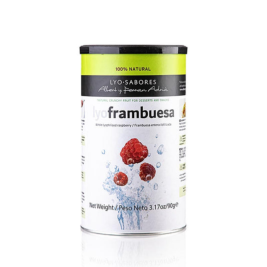 Lyo-Sabores, gevriesdroogde frambozen, heel, 90 g