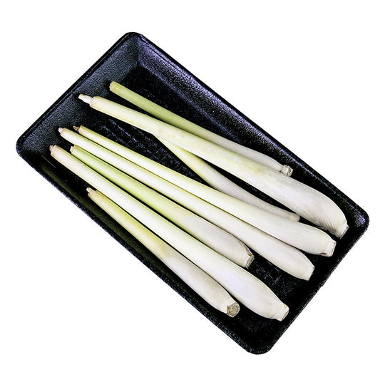 Verse citroengras van ongeveer 17 cm lengte en 100 gram weight, met een frisse citroenachtige geur, perfect voor gebruik in Aziatische gerechten zoals curry's en soepen, zorgvuldig geselecteerd om optimale kwaliteit te garanderen
