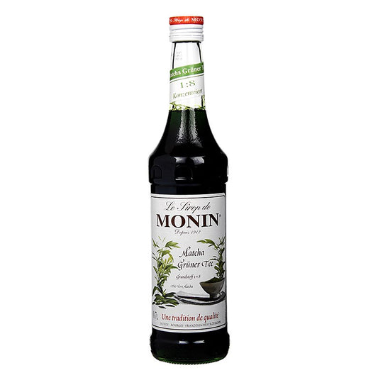 Monin groene matcha theesiroop, 700 ml - een fles van 700 ml groene matcha theesiroop van het merk Monin