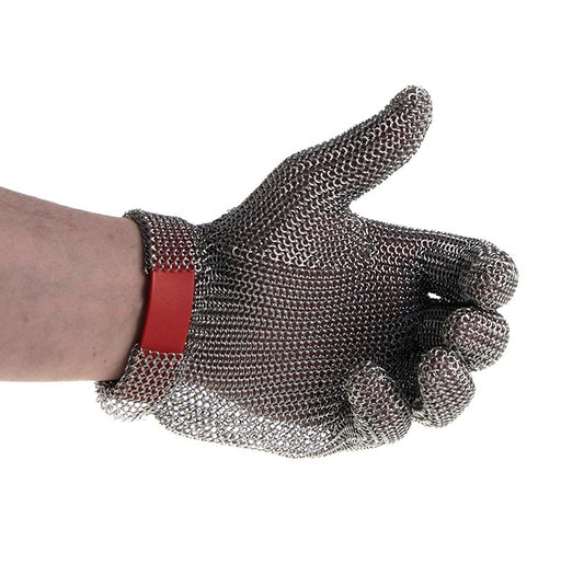 Oesterhandschoen Euroflex - kettinghandschoen, maat M (2), rood, 1 stuk