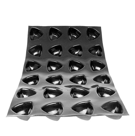 Flexipan mat 60x40cm met 24 saffiervormen van 70x70mm en 35mm diep, inhoud 75ml, Nr 1124, 1 stuk