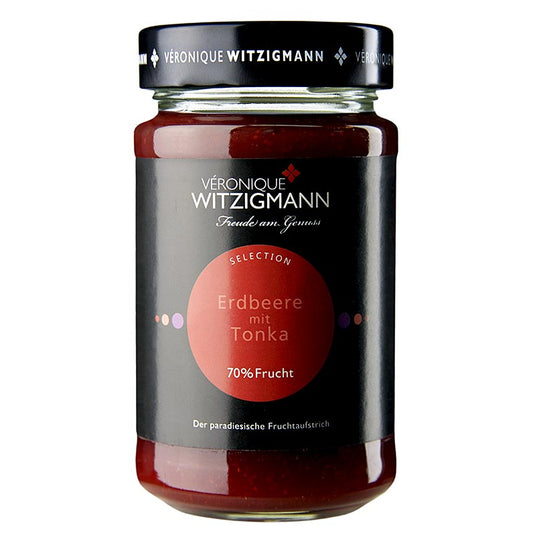 Aardbei met tonkaboon - vruchtenjam, 225 g