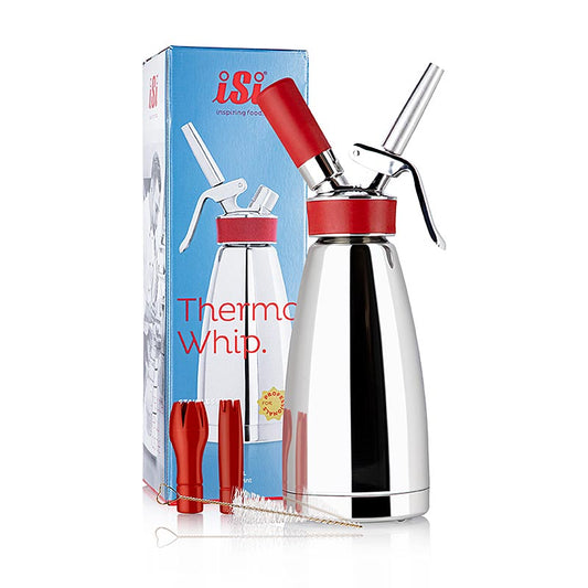 Espuma - Thermo Sprayer Plus Whip, compleet, gepolijst roestvrij staal, 500 ml, rood, 1 stuk