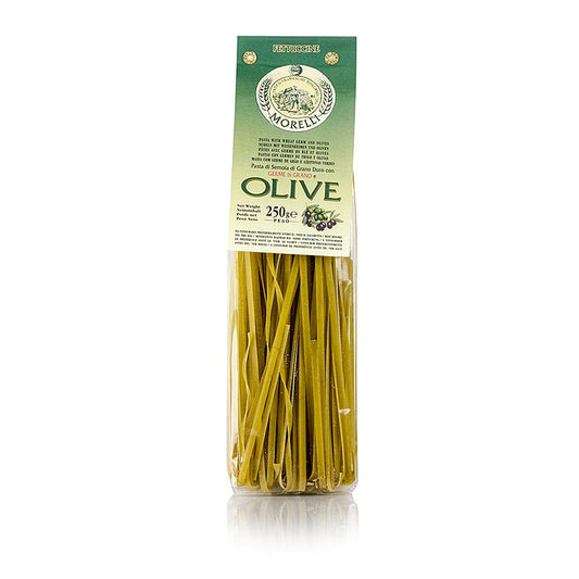 Morelli 1860 fettuccine, met olijven & tarwekiemen, 250 g, heerlijke authentieke Italiaanse pasta