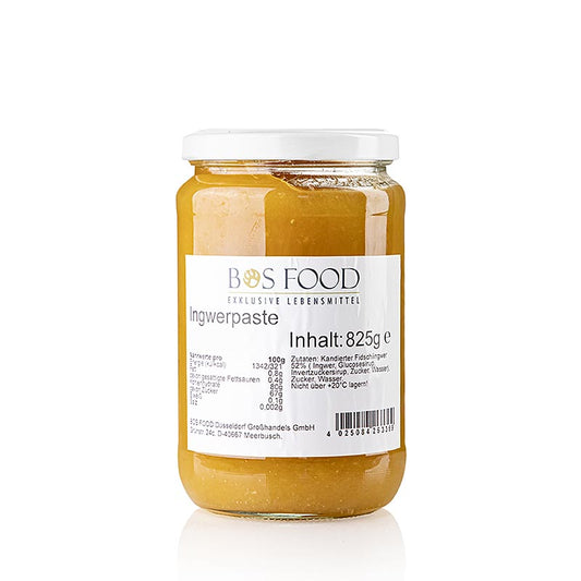 Gemberpasta, gezoet, 825 g - een smaakvol en handig product voor het toevoegen van zoete gembersmaak aan gerechten en drankjes