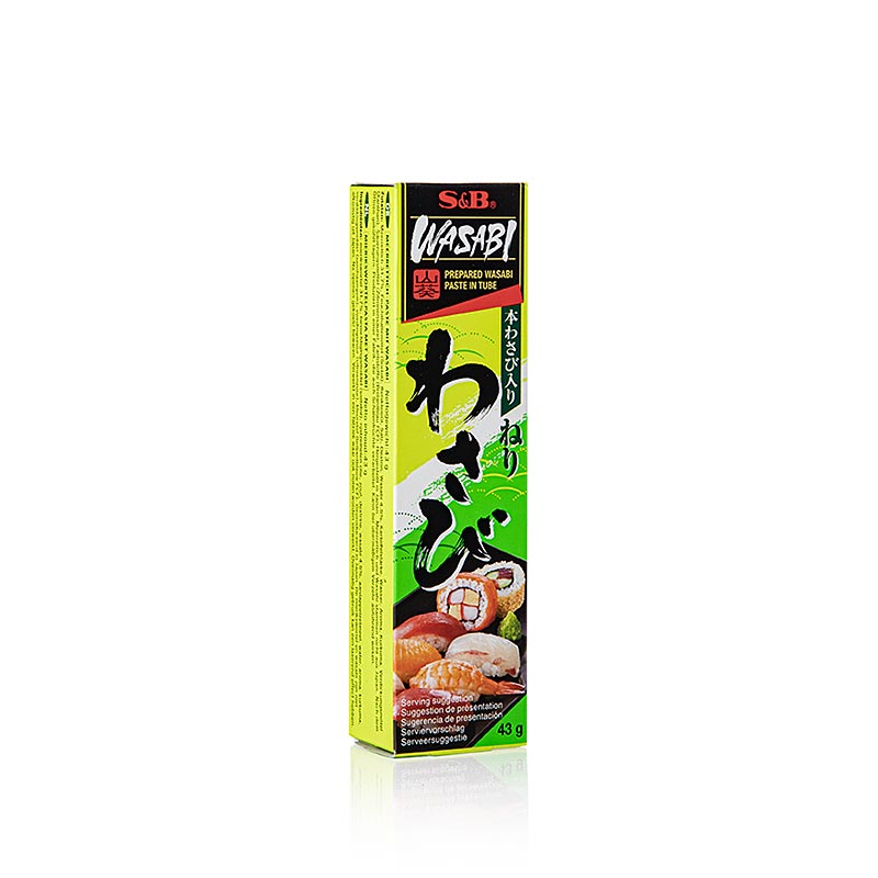 Wasabi - Groene mierikswortelpasta, fijnkorrelig, met echte wasabi, 43 g