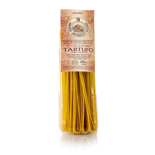 Morelli 1860 Linguine, met zomertruffel & tarwekiemen, 250 g - heerlijke en luxe pasta met zomertruffel en tarwekiemen