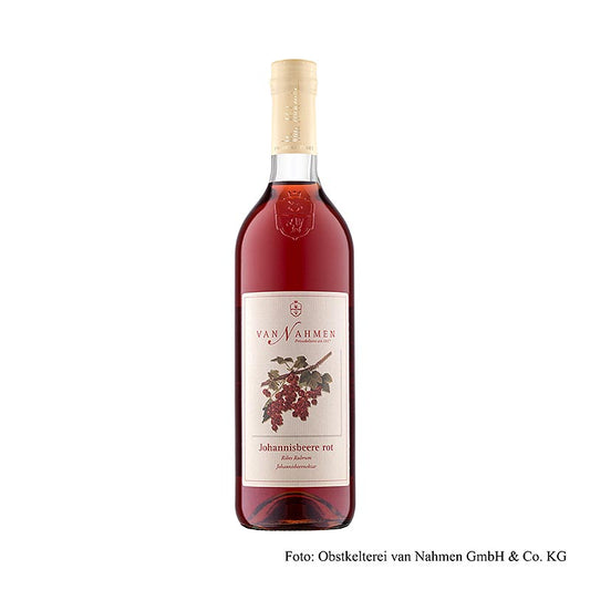 Van Nahmen - Rode bessen nectar, 35% direct geperst sap, 750 ml