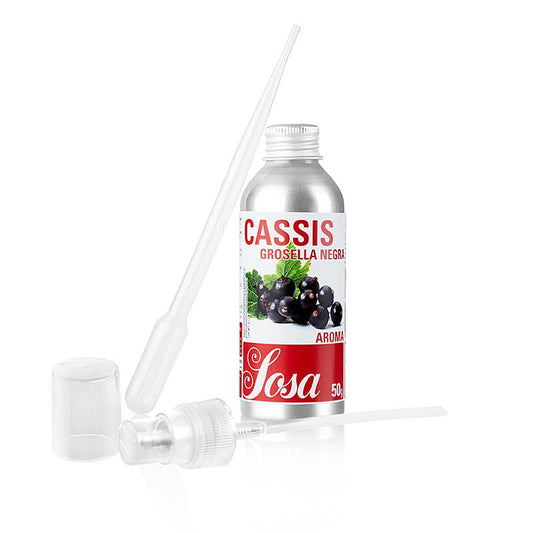 Vloeibaar Zwartebessenaroma van 50 g, perfect om smaak toe te voegen aan desserts en drankjes