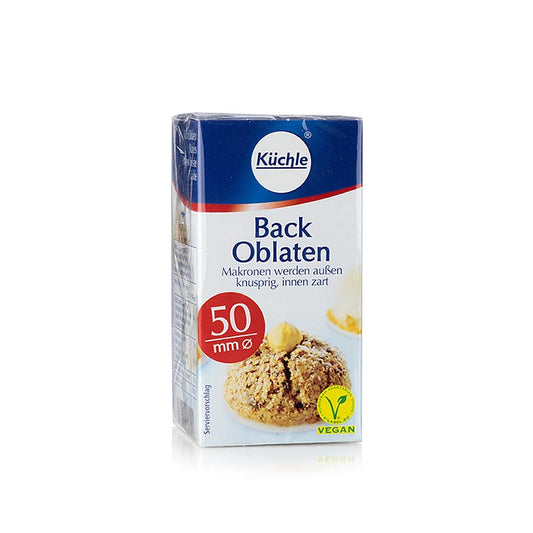 Bakwafels rond, met een diameter van 5 cm en een gewicht van 37 g, verpakt in een set van 100 stuks