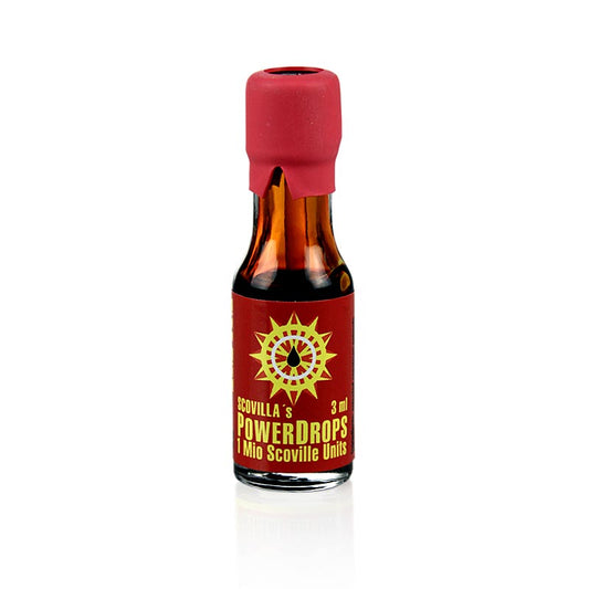 Scovilla Power Drops, met doseerstokje, 1 miljoen Scoville, 3 ml - extreem hete peperextract voor extra pittige gerechten
